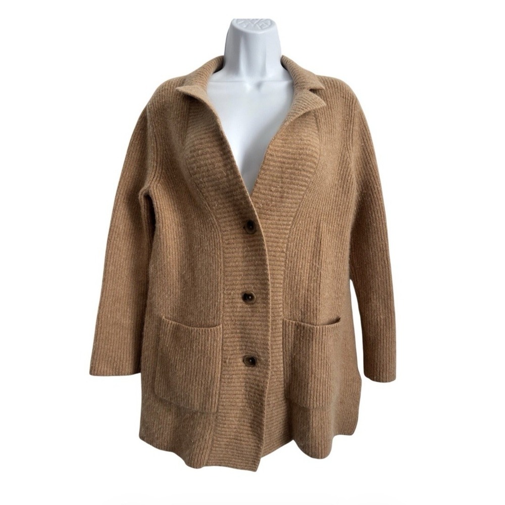 Talbots Women's Sz: L Tan Cashmere Cardigan Classic Minimalist